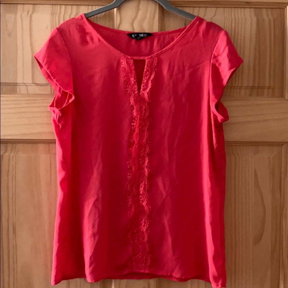 Lace front blouse